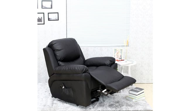 Madison Electric Rise Recliner Bonded Leather Armchair