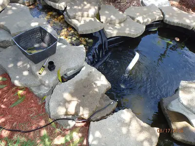 Newly installed device for waterpond
