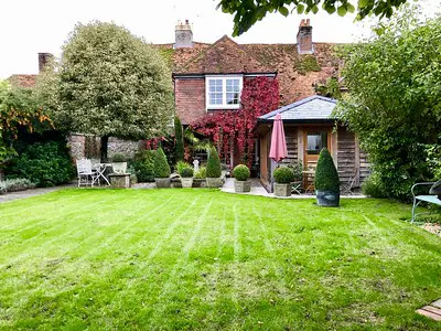 The garden's look after mowing and scarification