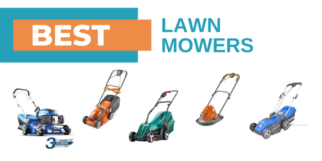 lawn mowers collage