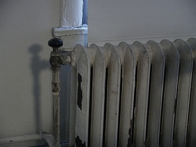 radiator with rusty paint