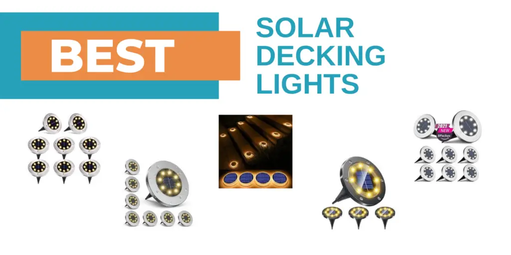 solar decking lights collage