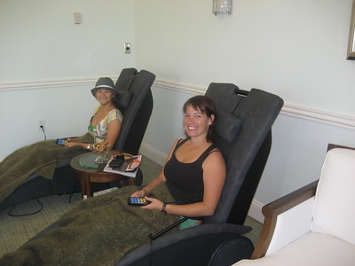 two women enjoying massage